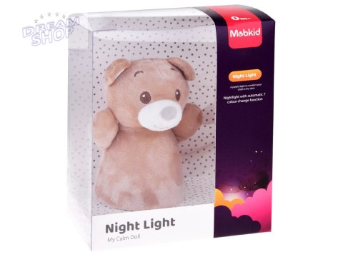 Beżowy MIŚ Lampka nocna dla dziecka niedźwiadek Przyjemny w dotyku ZA4772 Beżowy MIŚ Lampka nocna dla dziecka niedźwiadek Przyjemny w dotyku ZA4772
