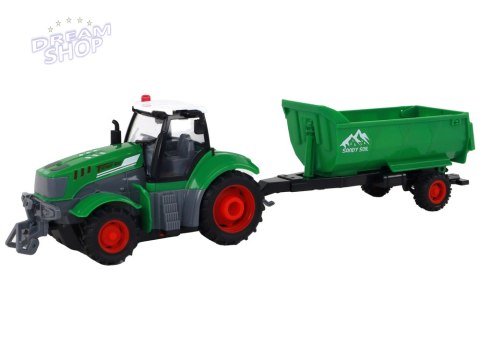 Zdalnie Sterowany Ciągnik Traktor R/C z Przyczepą 1:24 Światła Zielony Zdalnie Sterowany Ciągnik Traktor R/C z Przyczepą 1:24 Światła Zielony