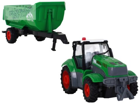 Zdalnie Sterowany Ciągnik Traktor R/C z Przyczepą 1:24 Światła Zielony Zdalnie Sterowany Ciągnik Traktor R/C z Przyczepą 1:24 Światła Zielony