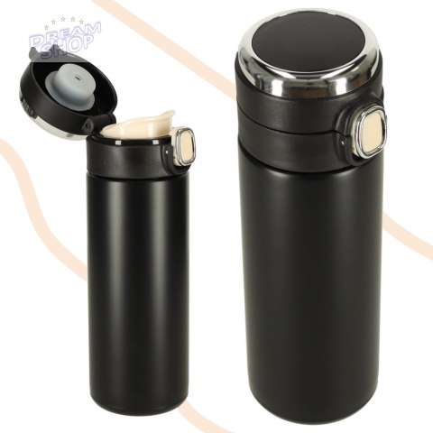 Kubek termiczny z ustnikiem termos LED 420ml czarny