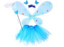 Niebieski świecący Kostium dla Małej wróżki Skrzydełka Motyl bal ZA4805 NI