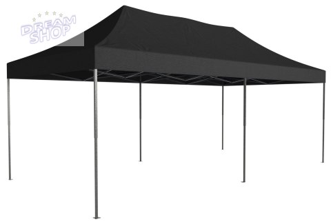 Pawilon handlowy ekspresowy - 3x6 m - 3 ściany - czarny Pawilon handlowy ekspresowy - 3x6 m - 3 ściany - czarny