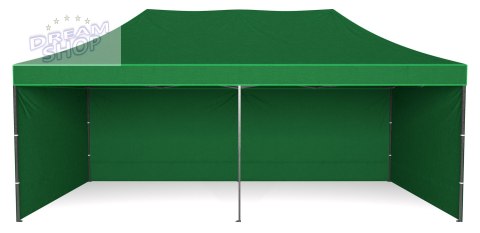 Pawilon handlowy ekspresowy - 3x6 m - 3 ściany - zielony Pawilon handlowy ekspresowy - 3x6 m - 3 ściany - zielony