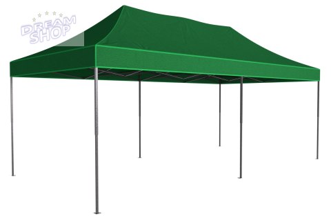 Pawilon handlowy ekspresowy - 3x6 m - 3 ściany - zielony Pawilon handlowy ekspresowy - 3x6 m - 3 ściany - zielony
