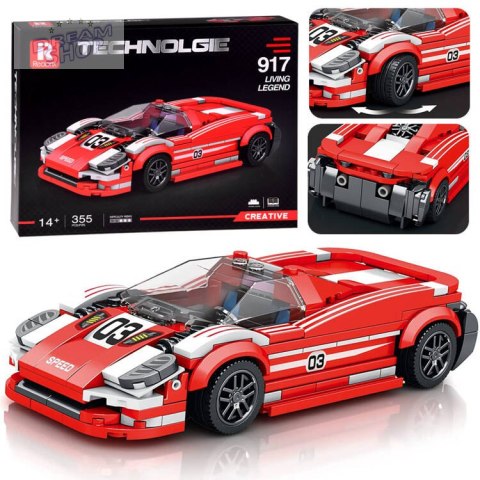 Sportowe czerwone Auto 917 Techniczne Klocki 355 ele ZA4754 Sportowe czerwone Auto 917 Techniczne Klocki 355 ele ZA4754