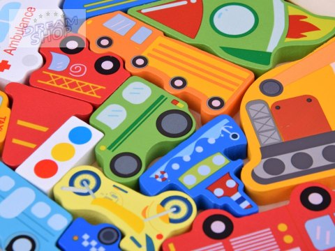 Układanka Puzzle drewniane Pojazdy straż pożarna statek 16ele ZA4760 Układanka Puzzle drewniane Pojazdy straż pożarna statek 16ele ZA4760