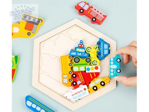 Układanka Puzzle drewniane Pojazdy straż pożarna statek 16ele ZA4760 Układanka Puzzle drewniane Pojazdy straż pożarna statek 16ele ZA4760