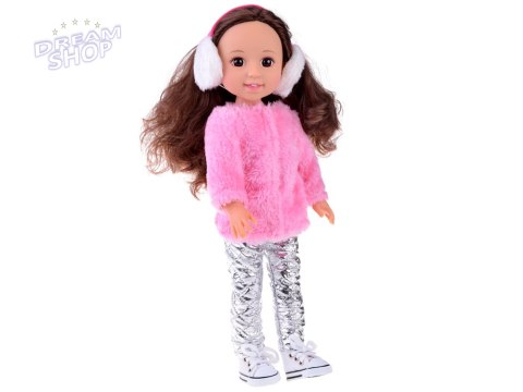 Urocza Lalka 38 cm Różowe futerko i nauszniki zimowe ubranie ZA4767 Urocza Lalka 38 cm Różowe futerko i nauszniki zimowe ubranie ZA4767