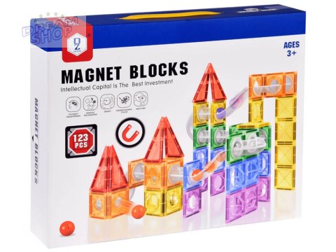 Klocki magnetyczne 123-elementy kulodrom tor kulki ZA4719 Klocki magnetyczne 123-elementy kulodrom tor kulki ZA4719