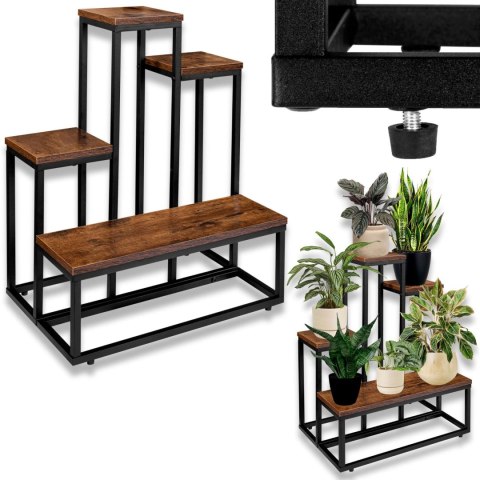 Kwietnik metalowy loft ANTIRES stojak na kwiaty