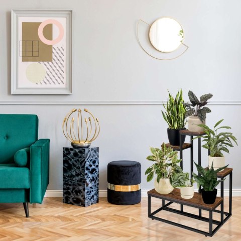 Kwietnik metalowy loft ANTIRES stojak na kwiaty