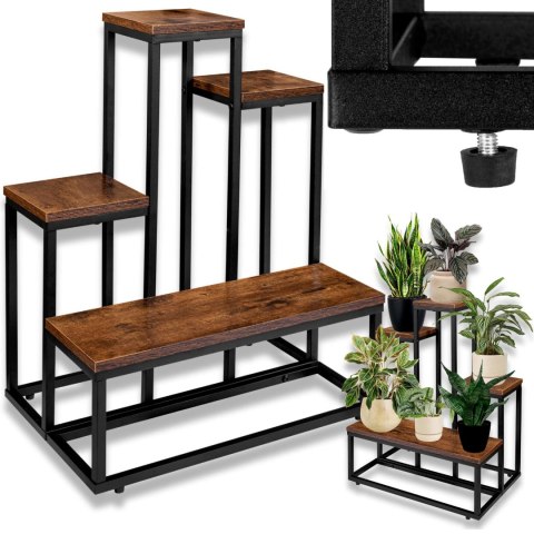 Kwietnik metalowy loft ANTIRES stojak na kwiaty