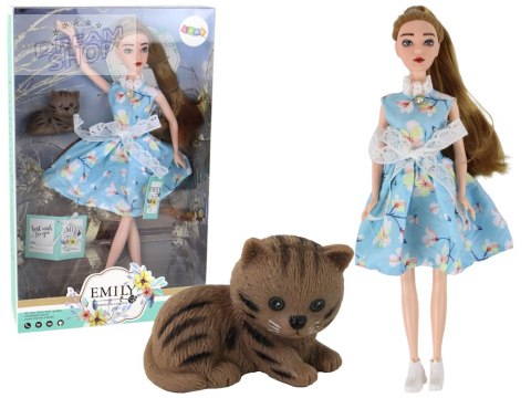 Lalka Dla Dzieci Emily Wiosenna Długie Włosy Niebieska Sukienka Kotek Lalka Dla Dzieci Emily Wiosenna Długie Włosy Niebieska Sukienka Kotek
