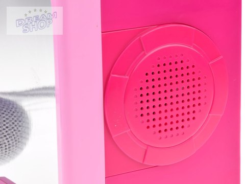 Muzyczny głośnik różowy Boombox dla dzieci z mikrofonem IN0166