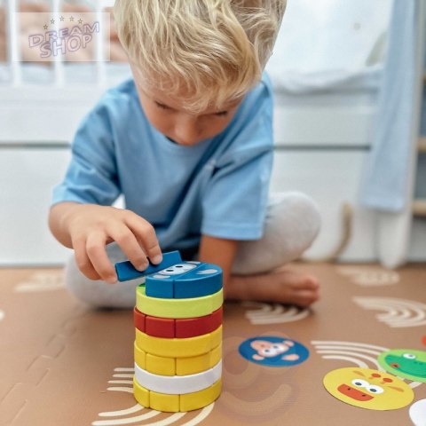 TOOKY TOY Jenga dla Dzieci Klocki Zwierzęta Gra Zręcznościowa TOOKY TOY Jenga dla Dzieci Klocki Zwierzęta Gra Zręcznościowa