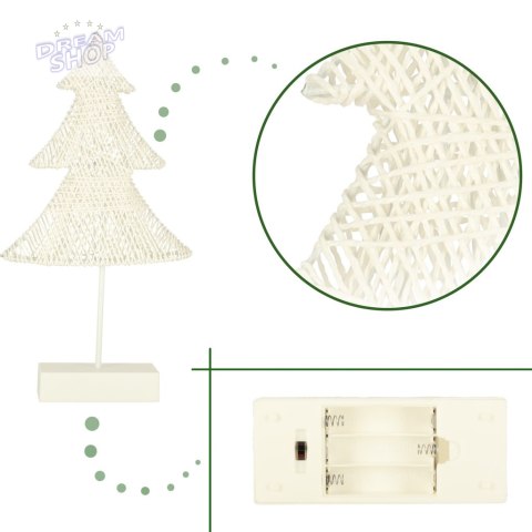 Dekoracja świąteczna stojąca choinka 39cm 10LED ciepły żółty zasilanie bateryjne Dekoracja świąteczna stojąca choinka 39cm 10LED ciepły żółty zasilanie bateryjne
