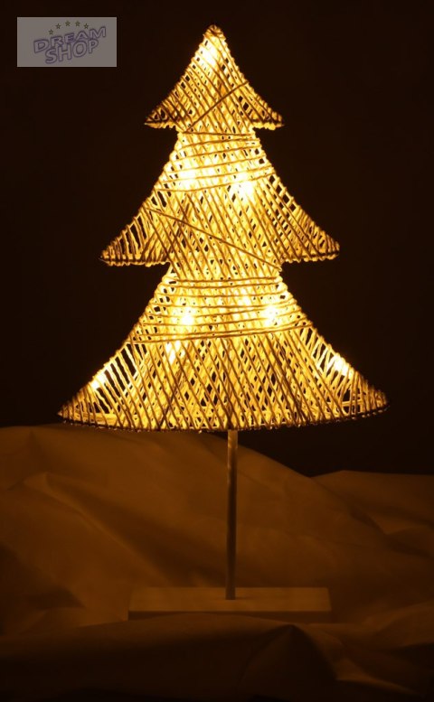 Dekoracja świąteczna stojąca choinka 39cm 10LED ciepły żółty zasilanie bateryjne Dekoracja świąteczna stojąca choinka 39cm 10LED ciepły żółty zasilanie bateryjne