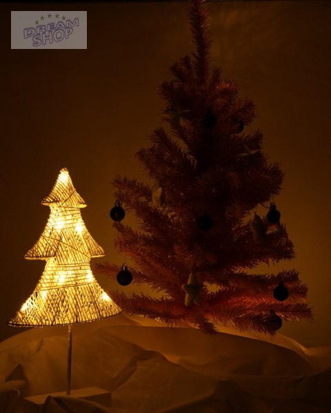 Dekoracja świąteczna stojąca choinka 39cm 10LED ciepły żółty zasilanie bateryjne Dekoracja świąteczna stojąca choinka 39cm 10LED ciepły żółty zasilanie bateryjne