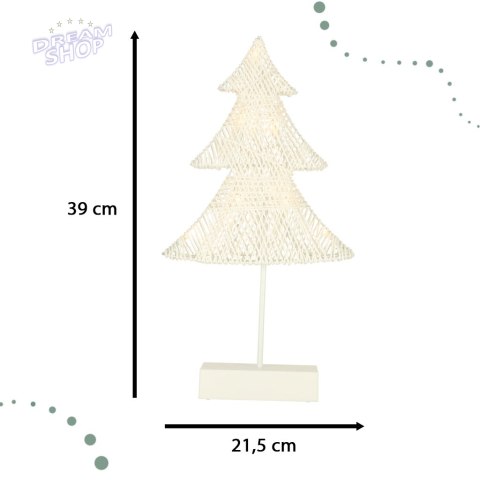 Dekoracja świąteczna stojąca choinka 39cm 10LED ciepły żółty zasilanie bateryjne Dekoracja świąteczna stojąca choinka 39cm 10LED ciepły żółty zasilanie bateryjne