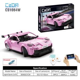 Klocki R/C Autko Sportowe Różowe EE