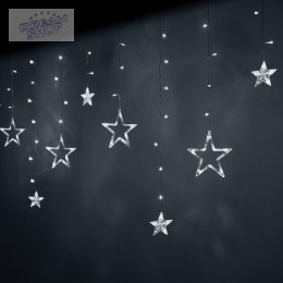 Lampki LED kurtyna gwiazdki 2,5m 138LED zimny biały