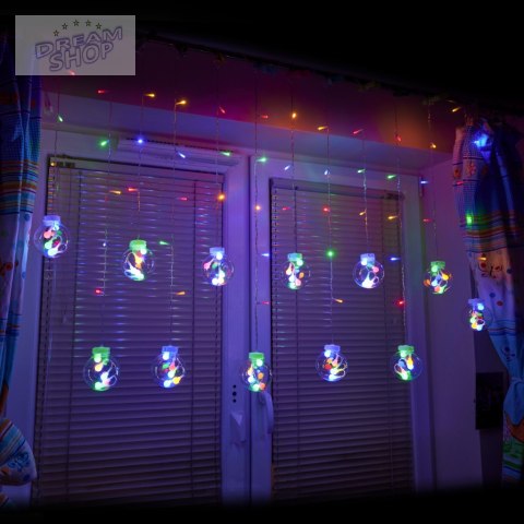 Lampki LED kurtyna kule 3m 108LED multikolor pilot Lampki LED kurtyna kule 3m 108LED multikolor pilot