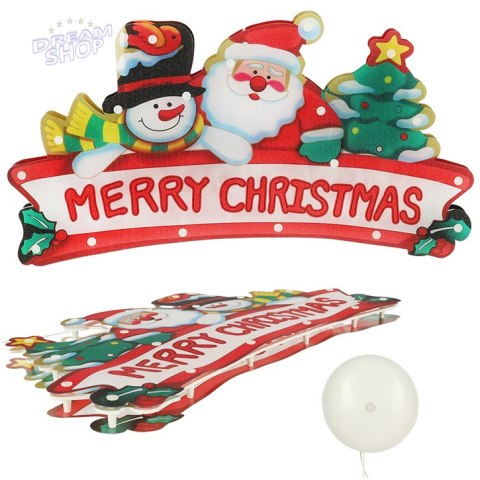 Lampki LED wisząca dekoracja świąteczna Merry Christmas 45cm Lampki LED wisząca dekoracja świąteczna Merry Christmas 45cm