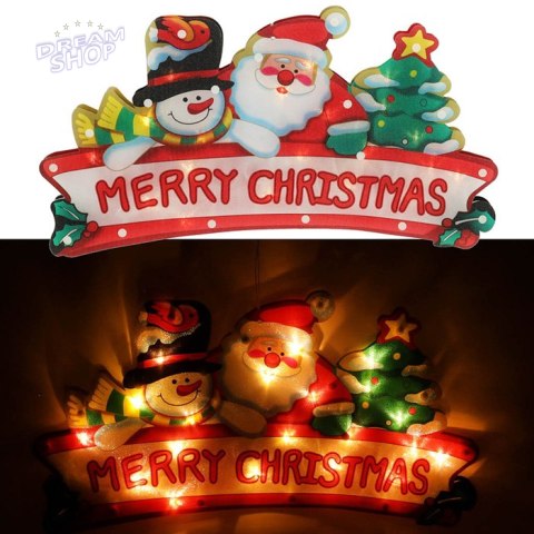 Lampki LED wisząca dekoracja świąteczna Merry Christmas 45cm Lampki LED wisząca dekoracja świąteczna Merry Christmas 45cm
