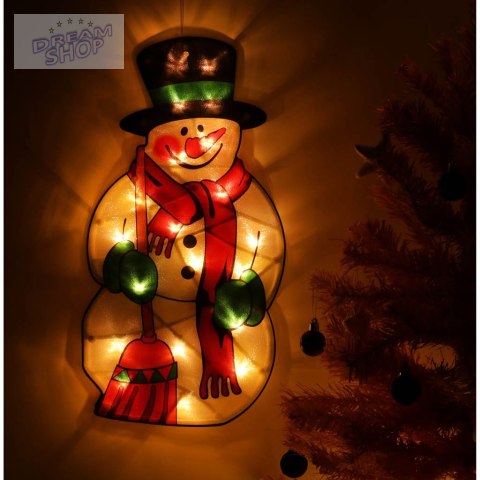Lampki LED wisząca dekoracja świąteczna bałwan 45cm Lampki LED wisząca dekoracja świąteczna bałwan 45cm