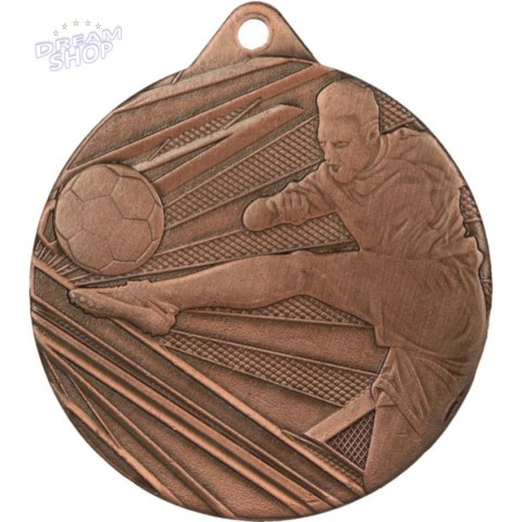 Medal 50mm stalowy brązowy piłka nożna ME001/B