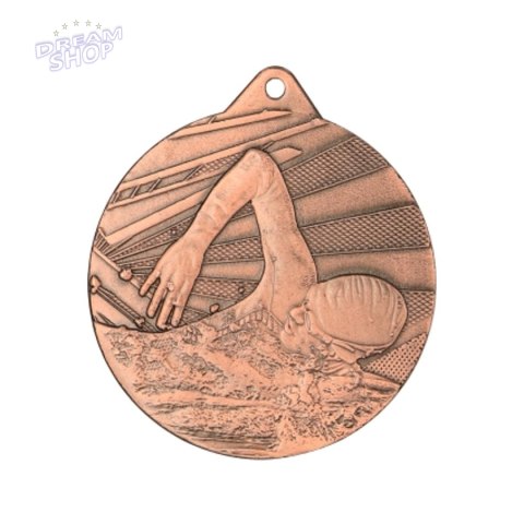 Medal 50mm stalowy brązowy - pływanie ME003/B Medal 50mm stalowy brązowy - pływanie ME003/B