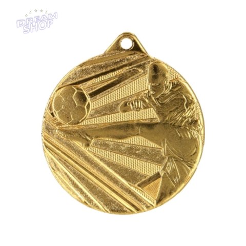 Medal 50mm stalowy złoty piłka nożna ME001/G Medal 50mm stalowy złoty piłka nożna ME001/G