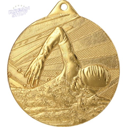 Medal 50mm stalowy złoty- pływanie ME003/G Medal 50mm stalowy złoty- pływanie ME003/G
