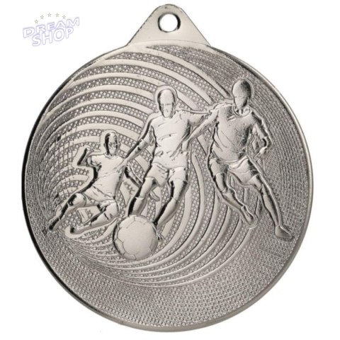 Medal Metalowy Piłka Nożna Fi 70 Mmc3070 - Srebrny Medal Metalowy Piłka Nożna Fi 70 Mmc3070 - Srebrny