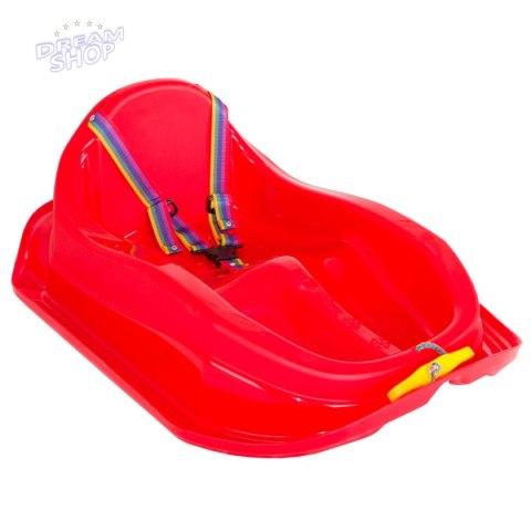 Sanki plastikowe mini bobek czerwone Sanki plastikowe mini bobek czerwone