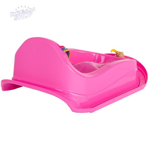 Sanki plastikowe mini bobek różowe Sanki plastikowe mini bobek różowe