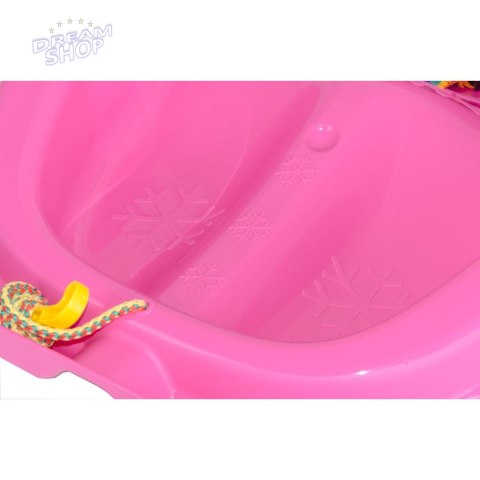 Sanki plastikowe mini bobek różowe Sanki plastikowe mini bobek różowe