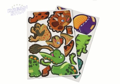 Edukacyjny Zestaw Puzzli Magnetycznych Z Motywem Dinozaurów Edukacyjny Zestaw Puzzli Magnetycznych Z Motywem Dinozaurów