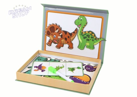 Edukacyjny Zestaw Puzzli Magnetycznych Z Motywem Dinozaurów Edukacyjny Zestaw Puzzli Magnetycznych Z Motywem Dinozaurów