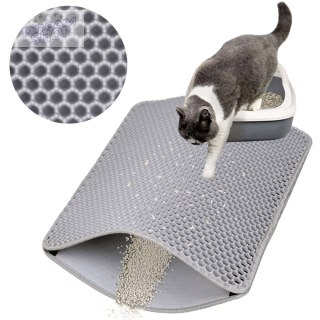 Mata pod kuwetę dla kota CATSY wycieraczka 40x50 cm szara n