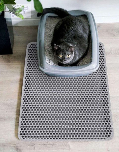 Mata pod kuwetę dla kota CATSY wycieraczka 40x50 cm szara n