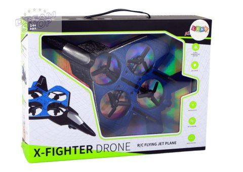 Samolot Dron RC Niebieski Myśliwiec Zdalnie Sterowany Pilot Samolot Dron RC Niebieski Myśliwiec Zdalnie Sterowany Pilot