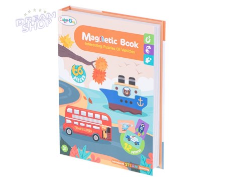 Układanka puzzle magnetyczne środki transportu
