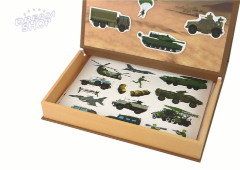 Zestaw Edukacyjnych Puzzli Magnetycznych Z Motywem Wojny Lądowej