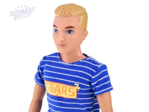 Anlily Lalka stylowy Chłopak Modny t-shirt w paski spodenki ZA4304