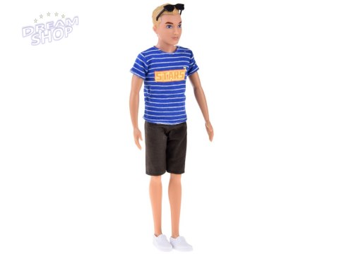 Anlily Lalka stylowy Chłopak Modny t-shirt w paski spodenki ZA4304