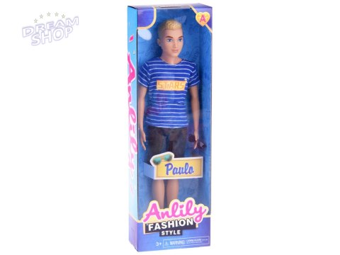 Anlily Lalka stylowy Chłopak Modny t-shirt w paski spodenki ZA4304