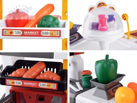 Duży sklep supermarket cukiernia kawiarenka + wózek akcesoria ZA4638 Duży sklep supermarket cukiernia kawiarenka + wózek akcesoria ZA4638