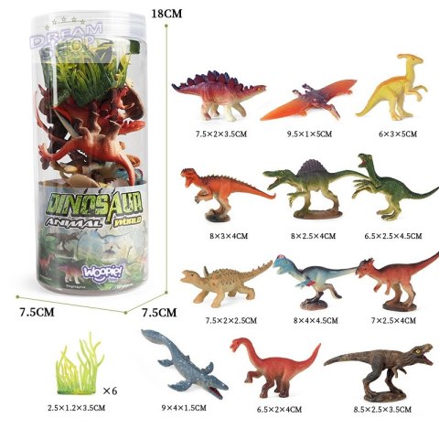 WOOPIE Zestaw Figurki Dinozaury 18 szt. - wersja 1 WOOPIE Zestaw Figurki Dinozaury 18 szt. - wersja 1