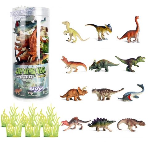 WOOPIE Zestaw Figurki Dinozaury 18 szt. - wersja 2 WOOPIE Zestaw Figurki Dinozaury 18 szt. - wersja 2